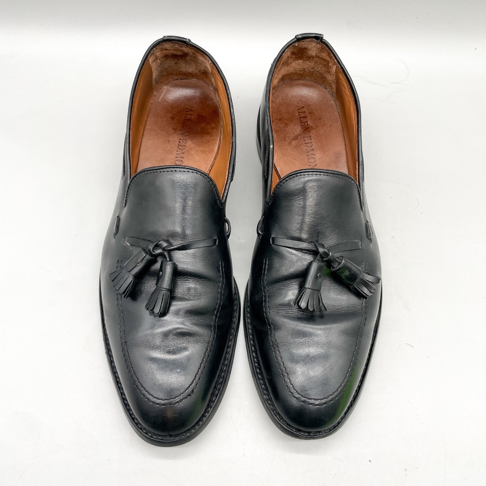 Allen Edmonds Mens 11.5 D Grayson Tassel Loafers Black Leather Classic Preppy